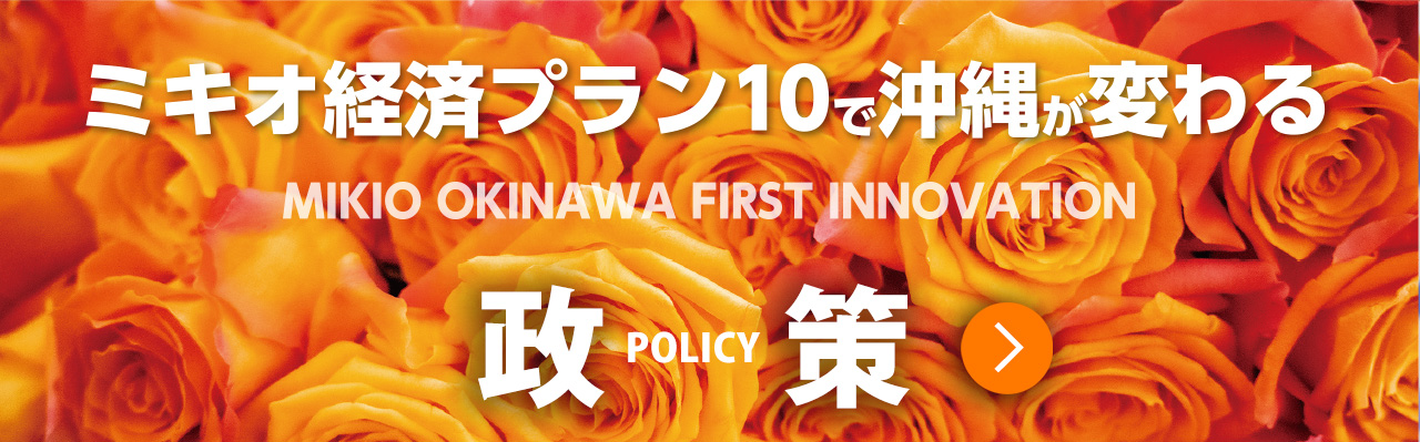 ミキオ2022政策　ミキオ経済プラン10で沖縄が変わる