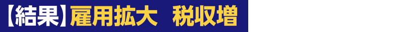 【結果】雇用拡大　税収増